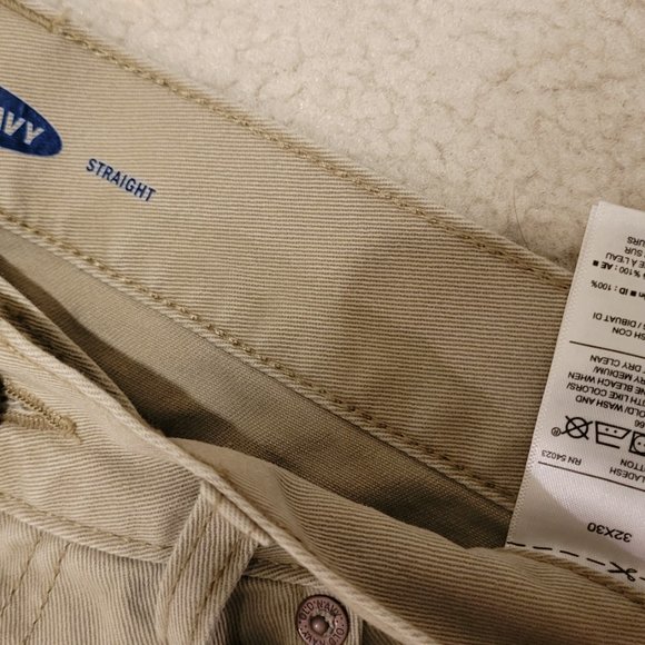 Old Navy Men's 32x30 Khaki Jeans/Pants, Straight Fit (inseam measures 29") - Picture 3 of 3